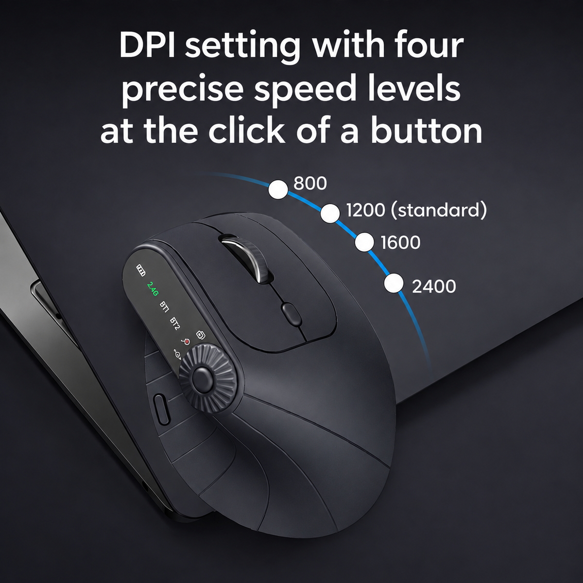 Vertical Wireless Mouse – Ergonomic Bluetooth Mouse