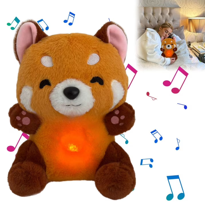 Red Panda Calming Plush – Soft Toy with Breathing Light & Music
