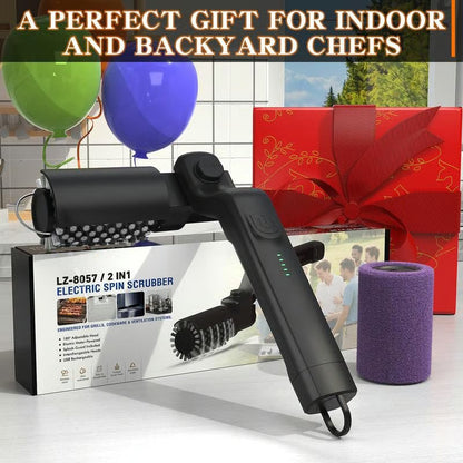 Electric Grill Brush – Rechargeable Rotating BBQ Cleaning Brush