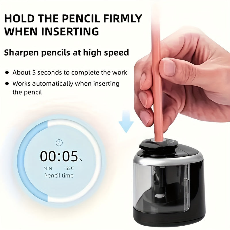 Electric Pencil Sharpener – Auto-Stop USB Sharpener