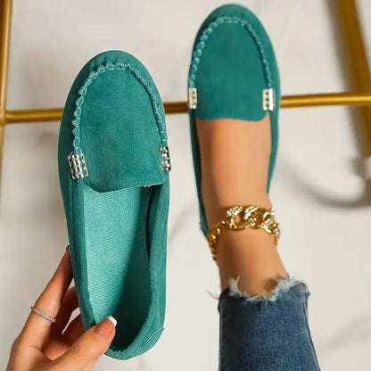 Casual Slip-On Loafers for Women, Lightweight Flat Shoes in Everyday Shades