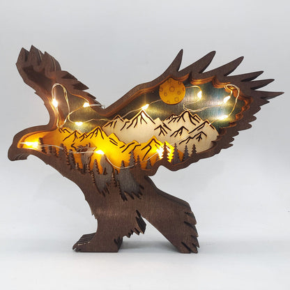 3D Handcrafted Wooden Animal Sculpture – Artistic Décor & Gift