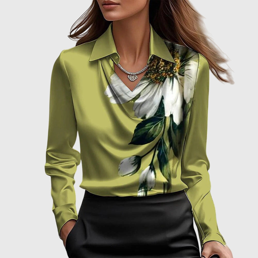 Women's satin blouse - back
