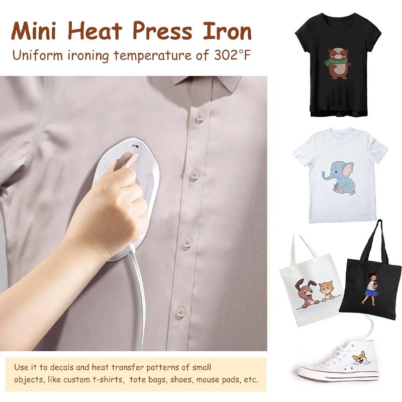 Mini dual-voltage travel iron with ceramic soleplate
