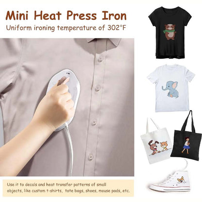 Mini dual-voltage travel iron with ceramic soleplate