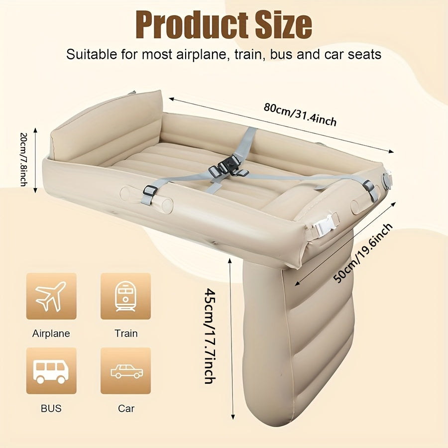 Inflatable Travel Bed – Kids' Airplane Footrest Air Bed