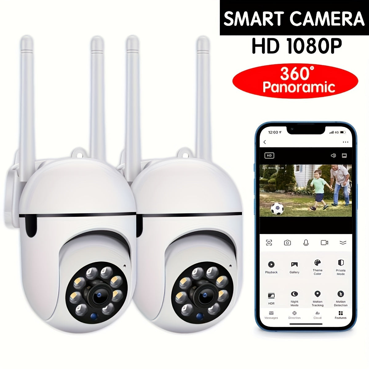 Smart Wireless Security Camera – 1080p Colour Night Vision