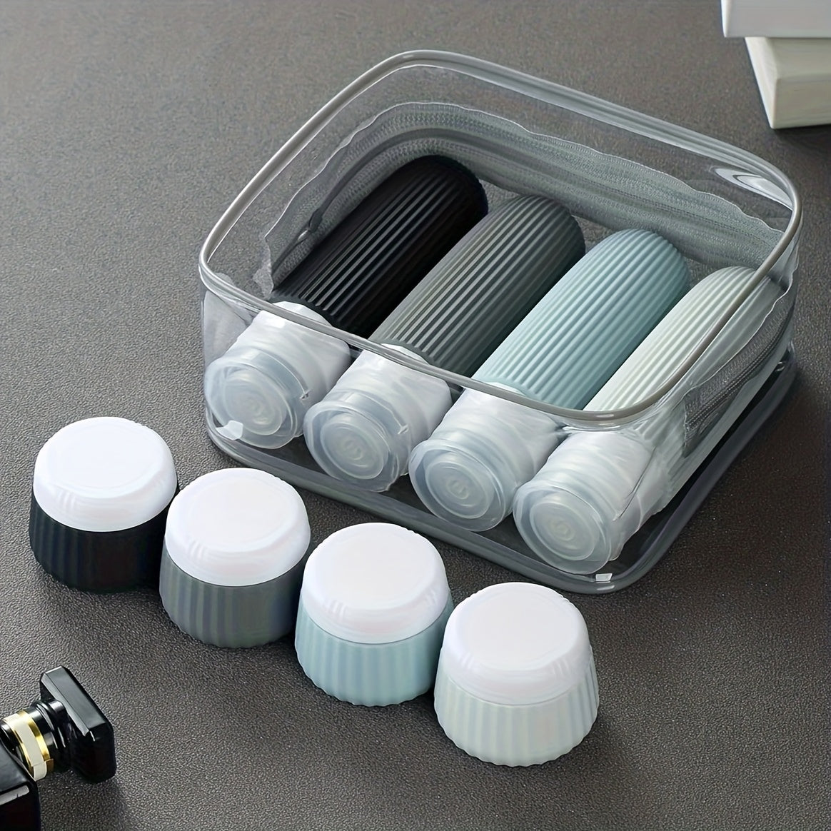 Travel Bottle Set – 8-Piece Leak-Proof Silicone TSA Bottles