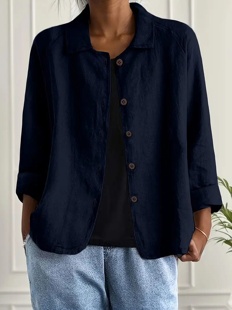 Women's Lightweight Jacket – Casual Button-Front Jacket