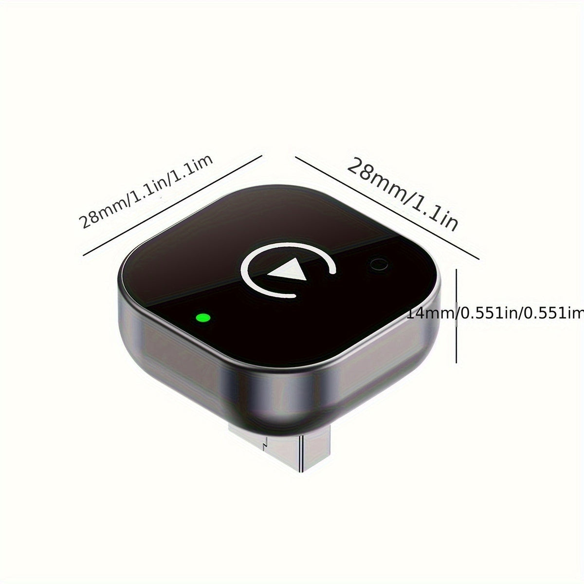 Wireless 2-in-1 CarPlay and Android Auto adapter dongle with USB and USB-C