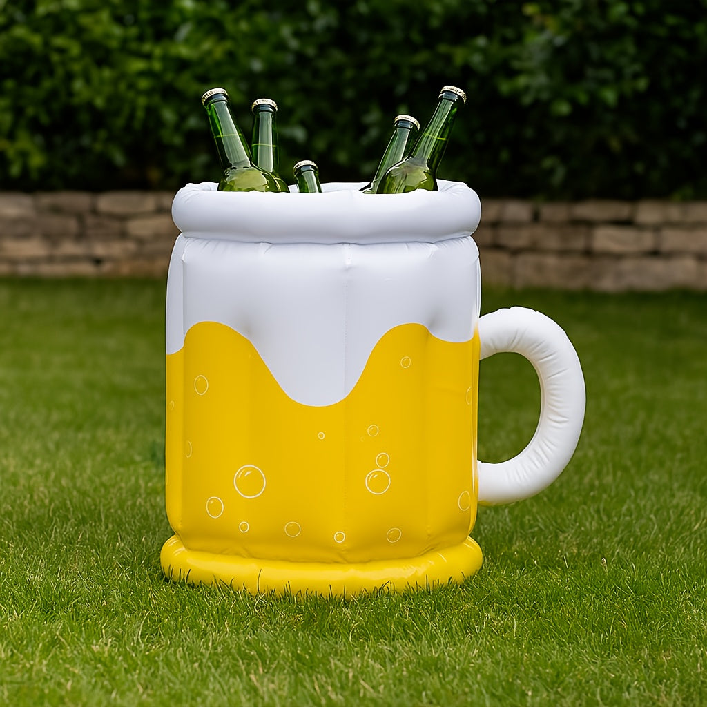 Inflatable portable ice bucket drinks cooler