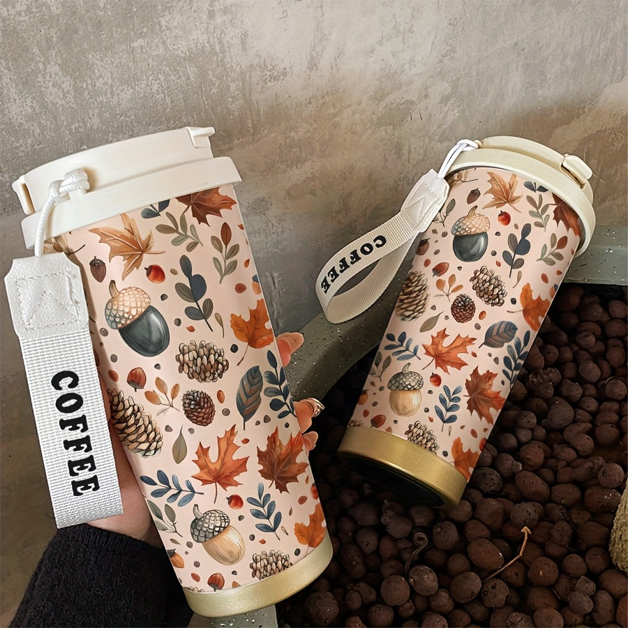 Double-wall insulated stainless steel travel mug