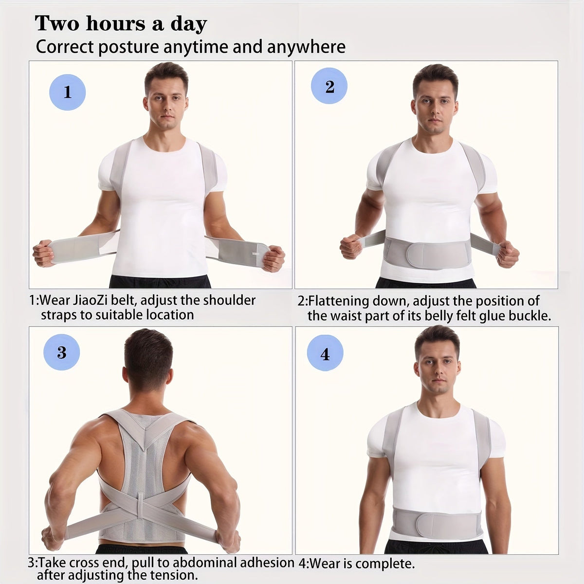 Posture Support – Adjustable Breathable Back Support Brace