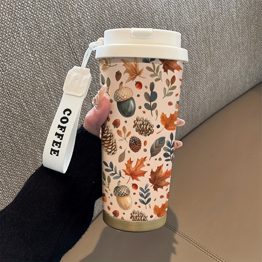 Double-wall insulated stainless steel travel mug