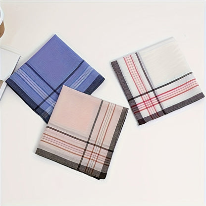 Set of checked 100% cotton handkerchiefs