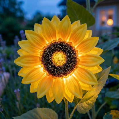 Solar Sunflower Garden Light – Warm White Decorative Stake