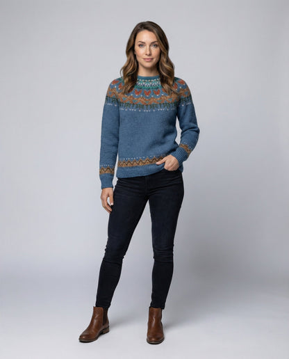 Women's Icelandic knit patterned jumper