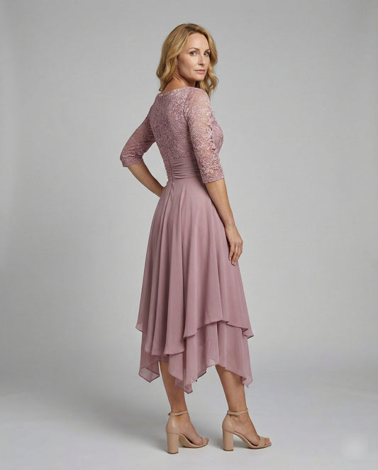 Women's pink relaxed regular-fit stretch midi dress