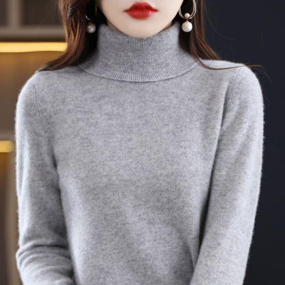 Women's elegant roll-neck jumper