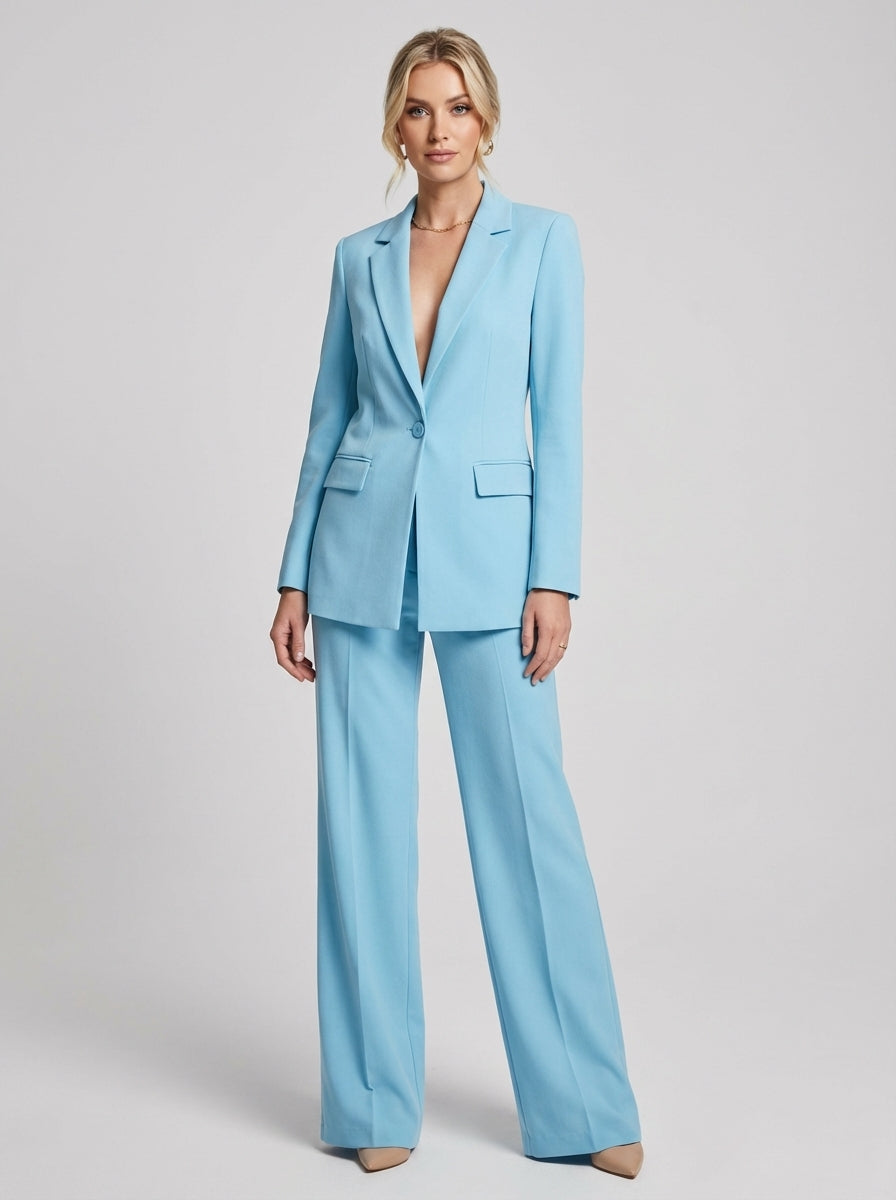 Women's Blazer & Trouser Set – Tailored Two-Piece Suit Set