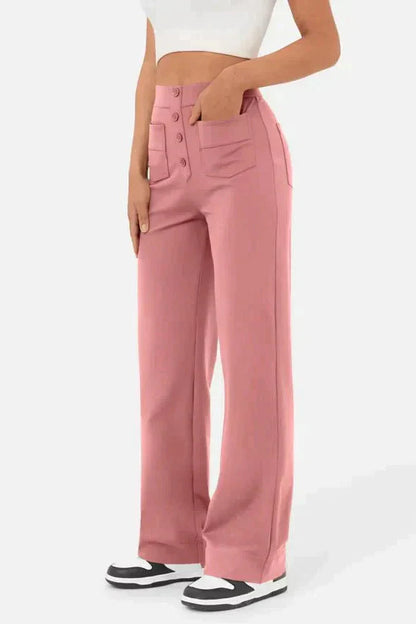 Women's wide-leg high-waist trousers in a relaxed street-style fit