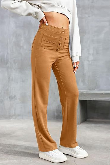 Women's wide-leg high-waist trousers in a relaxed street-style fit