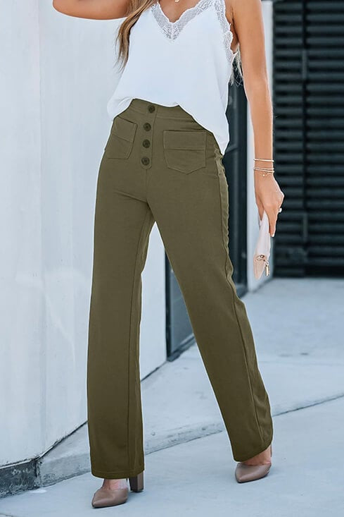 Women's wide-leg high-waist trousers in a relaxed street-style fit