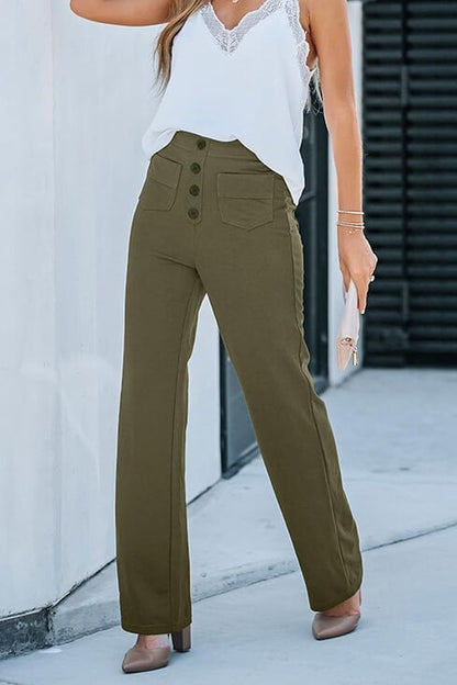 Women's wide-leg high-waist trousers in a relaxed street-style fit