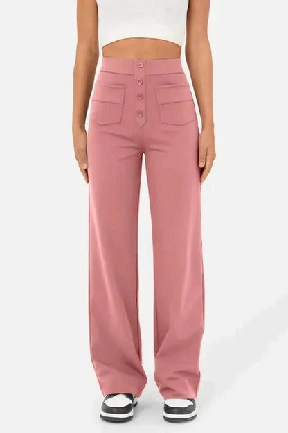Women's wide-leg high-waist trousers in a relaxed street-style fit