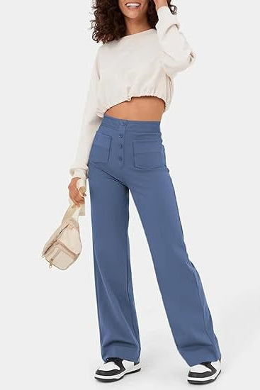 Women's wide-leg high-waist trousers in a relaxed street-style fit