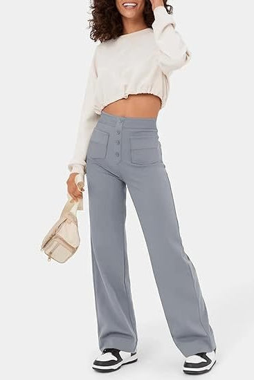 Women's wide-leg high-waist trousers in a relaxed street-style fit