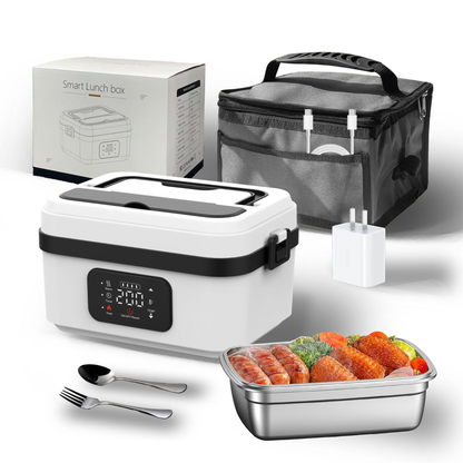 Cordless electric self-heating lunch box with battery