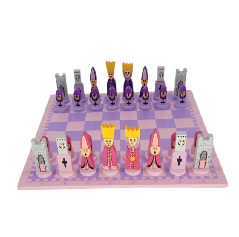 Children's Chess Set – Colour-Coded Learning Board Game for Ages 3+