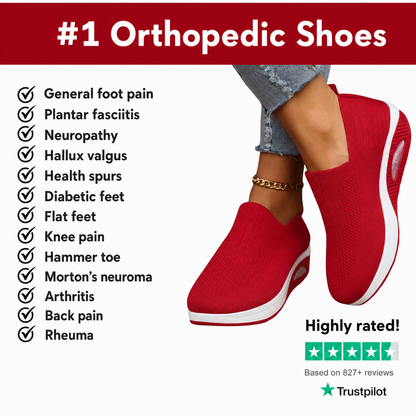 Orthopaedic Comfort Shoes for Women – Cushioned Mesh Trainers with Arch Support