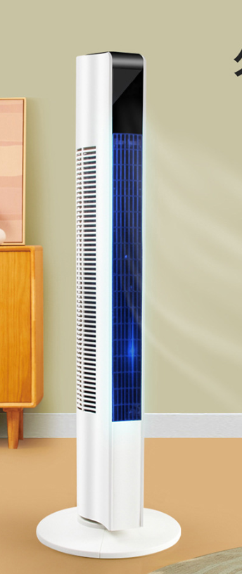 Bladeless oscillating tower fan with LED display