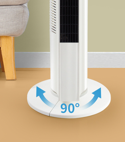 Bladeless oscillating tower fan with LED display