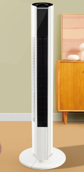 Bladeless oscillating tower fan with LED display
