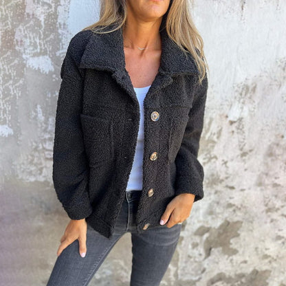 Women's Fleece-Lined Jacket – Cosy Warm Zip-Up Jacket