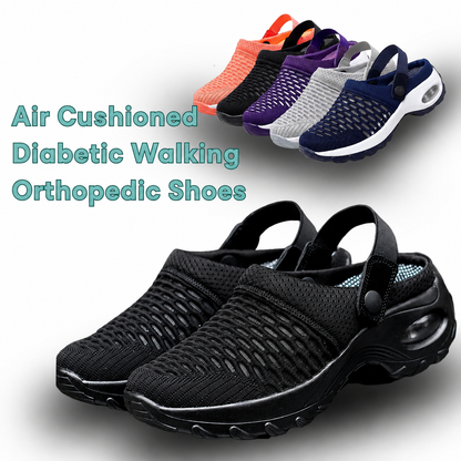 Orthopaedic Air Cushioned Shoes for Women – Breathable Mesh Trainers with Arch Support