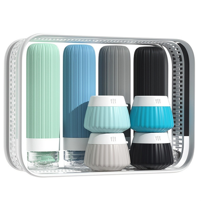 Travel Bottle Set – 8-Piece Leak-Proof Silicone TSA Bottles