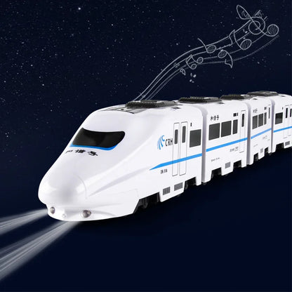 Self-driving battery toy train set for kids