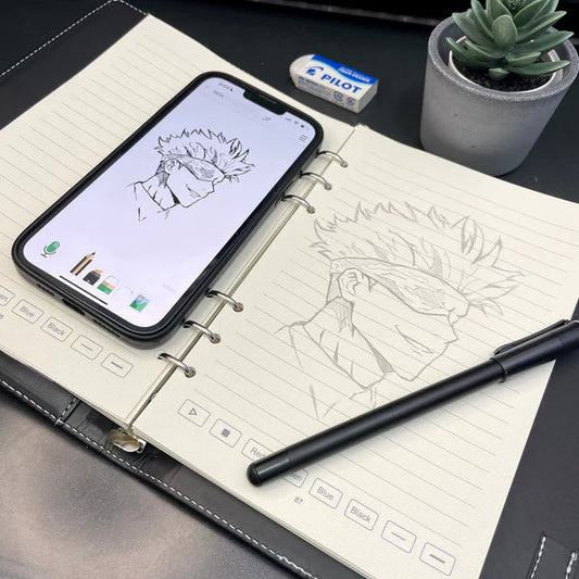 Smart reusable erasable notebook with smart pen