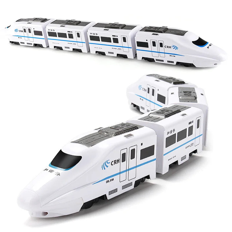 Self-driving battery toy train set for kids