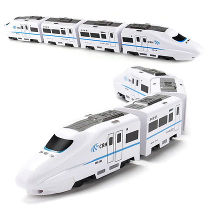 Self-driving battery toy train set for kids