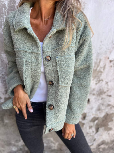 Women's Fleece-Lined Jacket – Cosy Warm Zip-Up Jacket