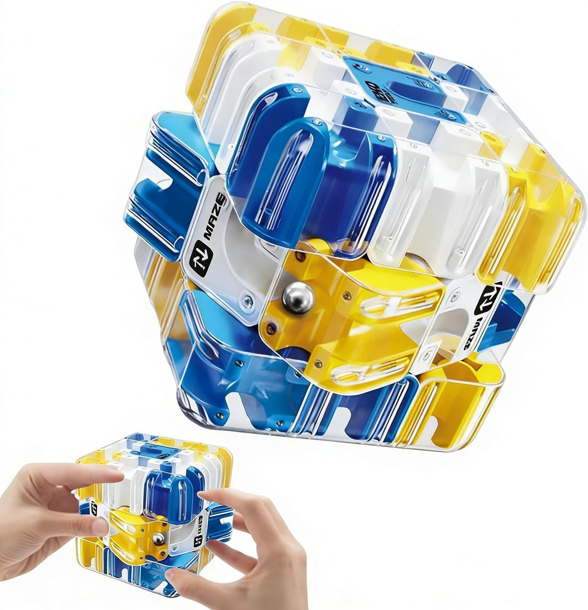 3D maze cube ball skill game