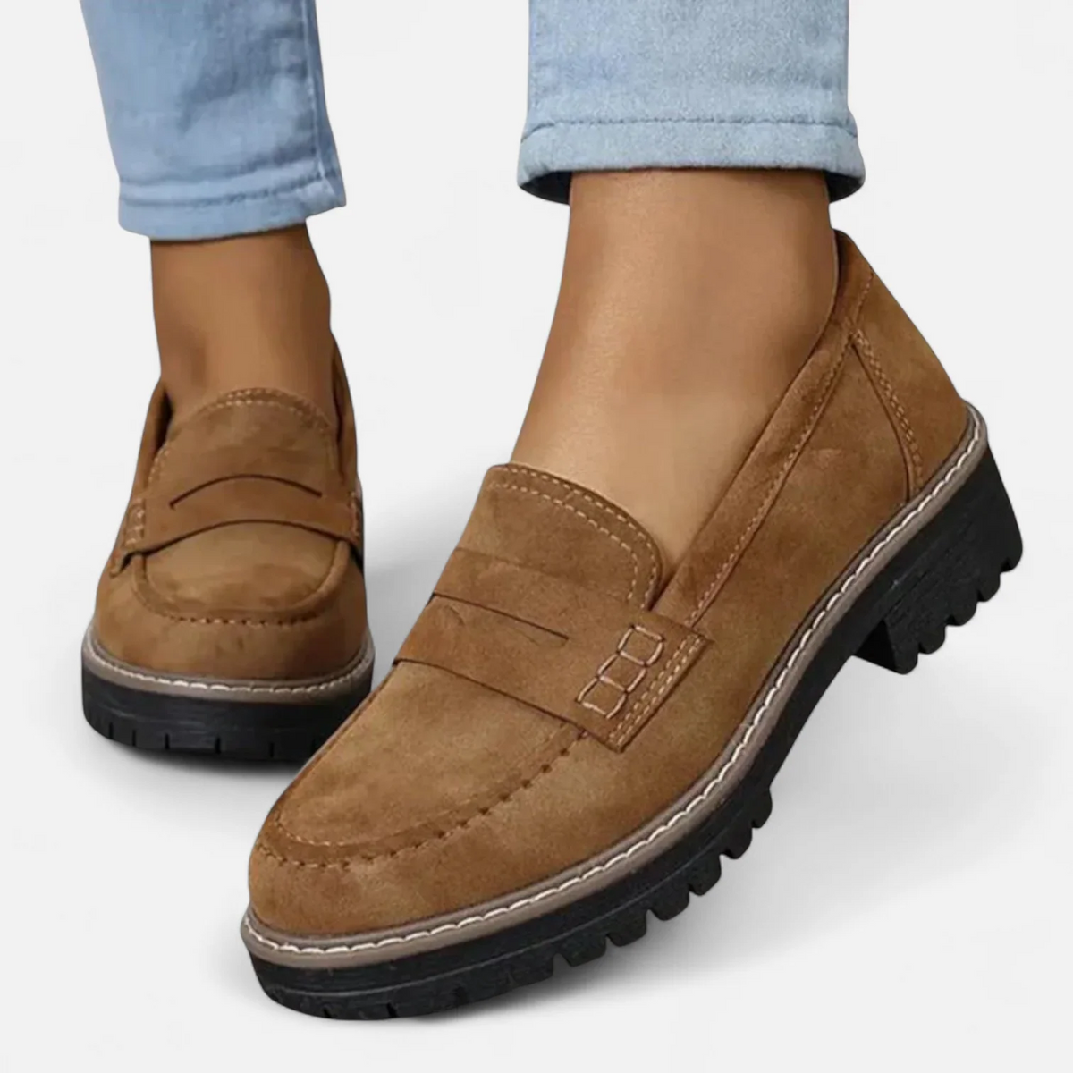 Women's Loafers – Classic Chunky-Sole Slip-On Loafers