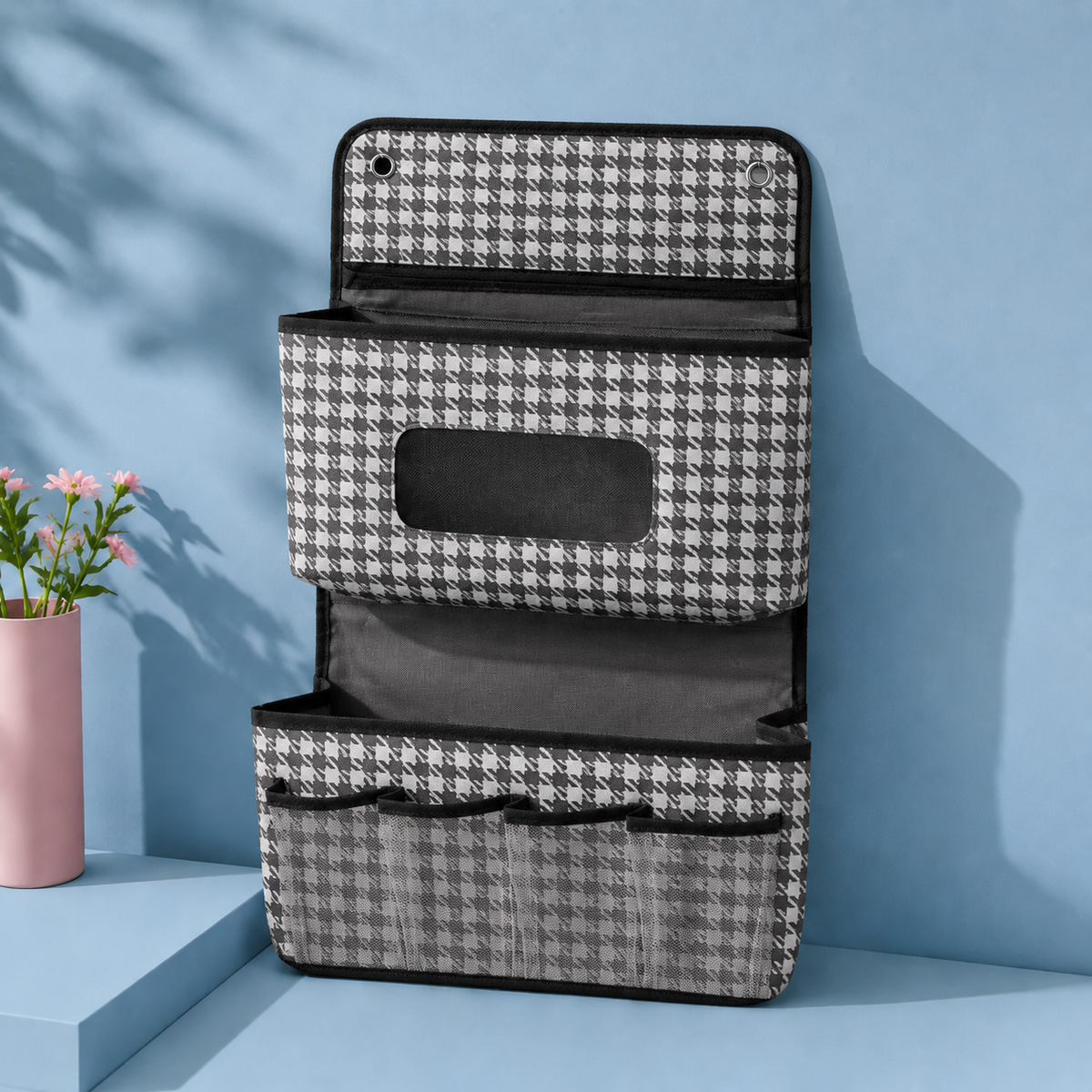 Hanging multi-pocket wall storage organiser