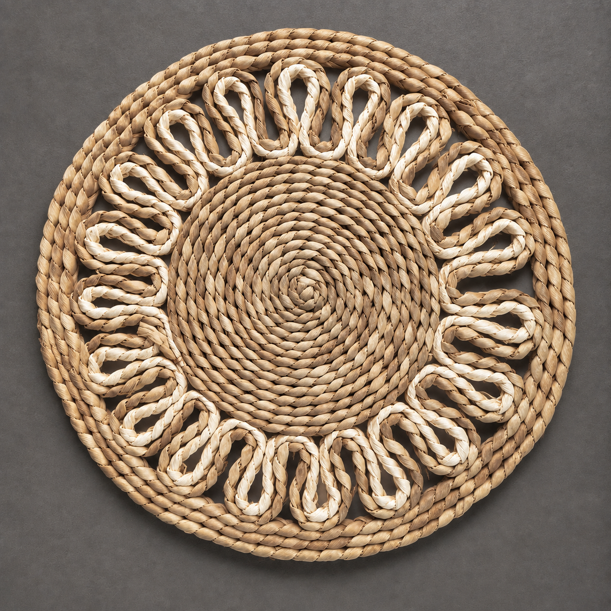 Braided woven decorative table placemat