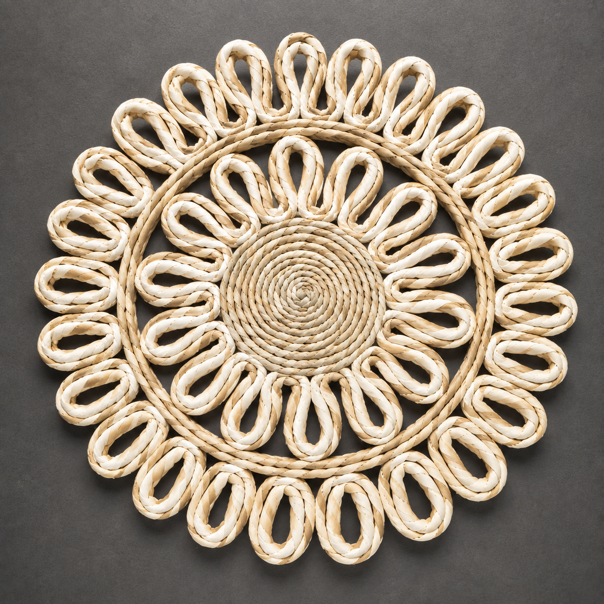 Braided woven decorative table placemat